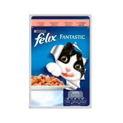پوچ گربه با طعم سالمون فلیکس پورینا – Purina Flix Pouch Jelly Adult SALMON