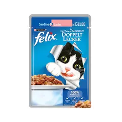 پوچ گربه با طعم سالمون و ساردین فلیکس پورینا – Purina Flix Pouch Salmon And Sardin