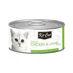 کنسرو غذای گربه تکه ای مرغ و بره – kitCat Deboned Chicken Lamb Aspic