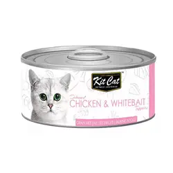 کنسرو گربه تکه ای مرغ و ماهی وایت بیت کیت کت– Kit Cat Deboned Chicken Whitebait Toppers