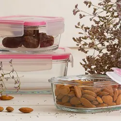 ست 3 عددی ظروف نگهدارنده لاو مدل fresco
