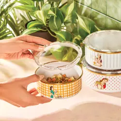 ست 3 عددی ظروف نگهدارنده فلزی کاراجا