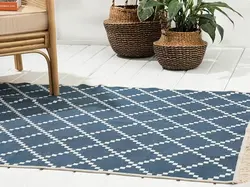 گلیم 2 رو انگلیش هوم طرح Mark سایز 150*80 سانتی متر