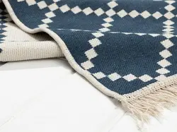 گلیم 2 رو انگلیش هوم طرح Mark سایز 150*80 سانتی متر