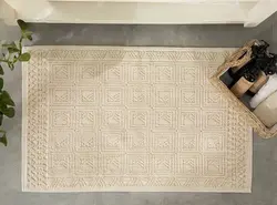 گلیم پنبه ای انگلیش هوم طرح Shabby سایز 100*60 سانتی متر