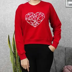 بلوز کراپ زنانه طرح قلب