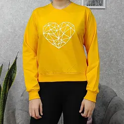 بلوز کراپ زنانه طرح قلب