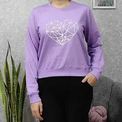 بلوز کراپ زنانه طرح قلب