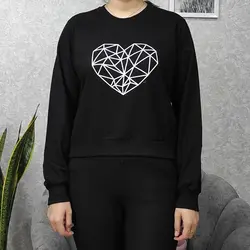 بلوز کراپ زنانه طرح قلب