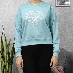 بلوز کراپ زنانه طرح قلب