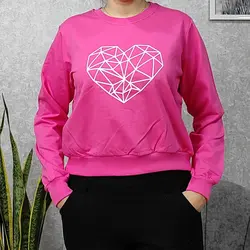 بلوز کراپ زنانه طرح قلب