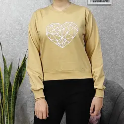 بلوز کراپ زنانه طرح قلب