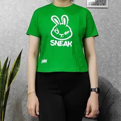 کراپ زنانه طرح SNEAK