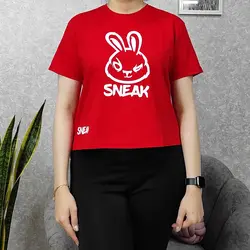 کراپ زنانه طرح SNEAK