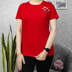 تیشرت جیب گلدوزی زنانه