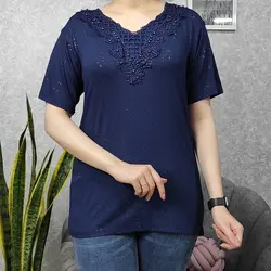 تیشرت یقه گیپور زنانه