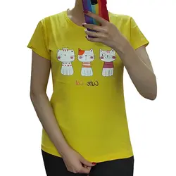 تیشرت زنانه طرح cute cat