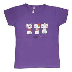 تیشرت زنانه طرح cute cat