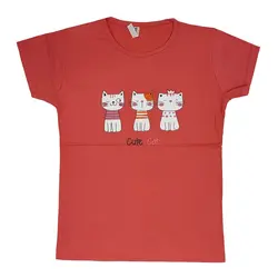 تیشرت زنانه طرح cute cat