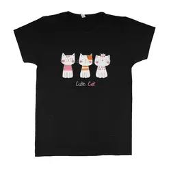 تیشرت زنانه طرح cute cat