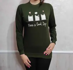 بلوز زنانه طرح 3 گربه کد 01