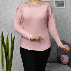 بلوز مجلسی آستین کیمونو زنانه مدل یقه گیپور