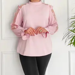 شومیز زنانه مدل آستین تور