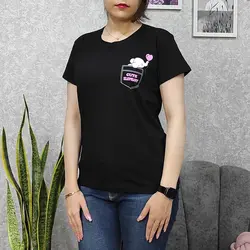 تیشرت مشکی زنانه طرحدار