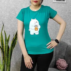تیشرت زنانه طرح خرس شکمو