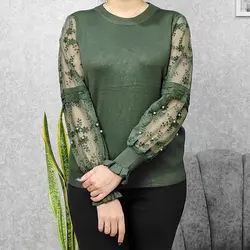 بلوز گپ زنانه مدل آستین تور