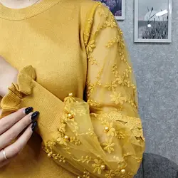 بلوز گپ زنانه مدل آستین تور