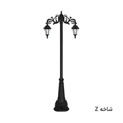 چراغ پارکی دوشاخه کمر باریک