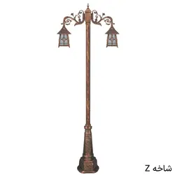 چراغ حیاطی فانتزی دوشاخه کلبه