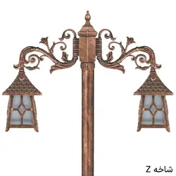 چراغ حیاطی فانتزی دوشاخه کلبه