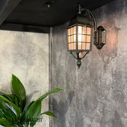 چراغ دیواری حیاطی فلزی مشبک