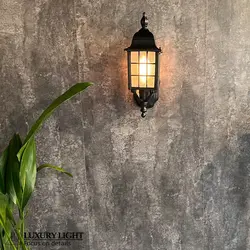 چراغ دیواری حیاطی فلزی مشبک