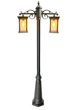 چراغ حیاطی پارکی مدرن شعاع دوشاخه مکعب