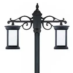 چراغ حیاطی پارکی مدرن شعاع دوشاخه مکعب