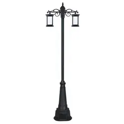 چراغ حیاطی پارکی مدرن شعاع دوشاخه مکعب