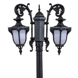 چراغ حیاطی پارکی پلاستیکی دوشاخه صدف