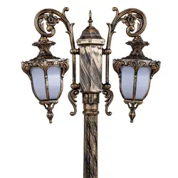 چراغ حیاطی پارکی پلاستیکی دوشاخه صدف