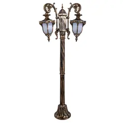 چراغ حیاطی پارکی پلاستیکی دوشاخه صدف