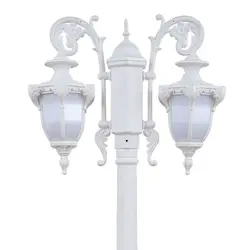 چراغ حیاطی پارکی پلاستیکی دوشاخه صدف