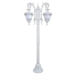 چراغ حیاطی پارکی پلاستیکی دوشاخه صدف