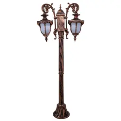 چراغ حیاطی پارکی پلاستیکی دوشاخه صدف