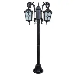 چراغ حیاطی پارکی دوشاخه پلاستیکی کلبه لوزی