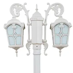 چراغ حیاطی پارکی دوشاخه پلاستیکی کلبه لوزی