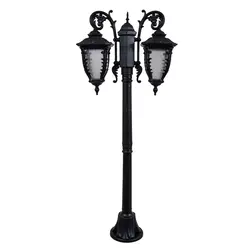 چراغ حیاطی کلاسیک پلاستیکی دوشاخه کارن