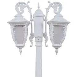 چراغ حیاطی کلاسیک پلاستیکی دوشاخه کارن