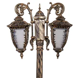 چراغ حیاطی کلاسیک پلاستیکی دوشاخه کارن